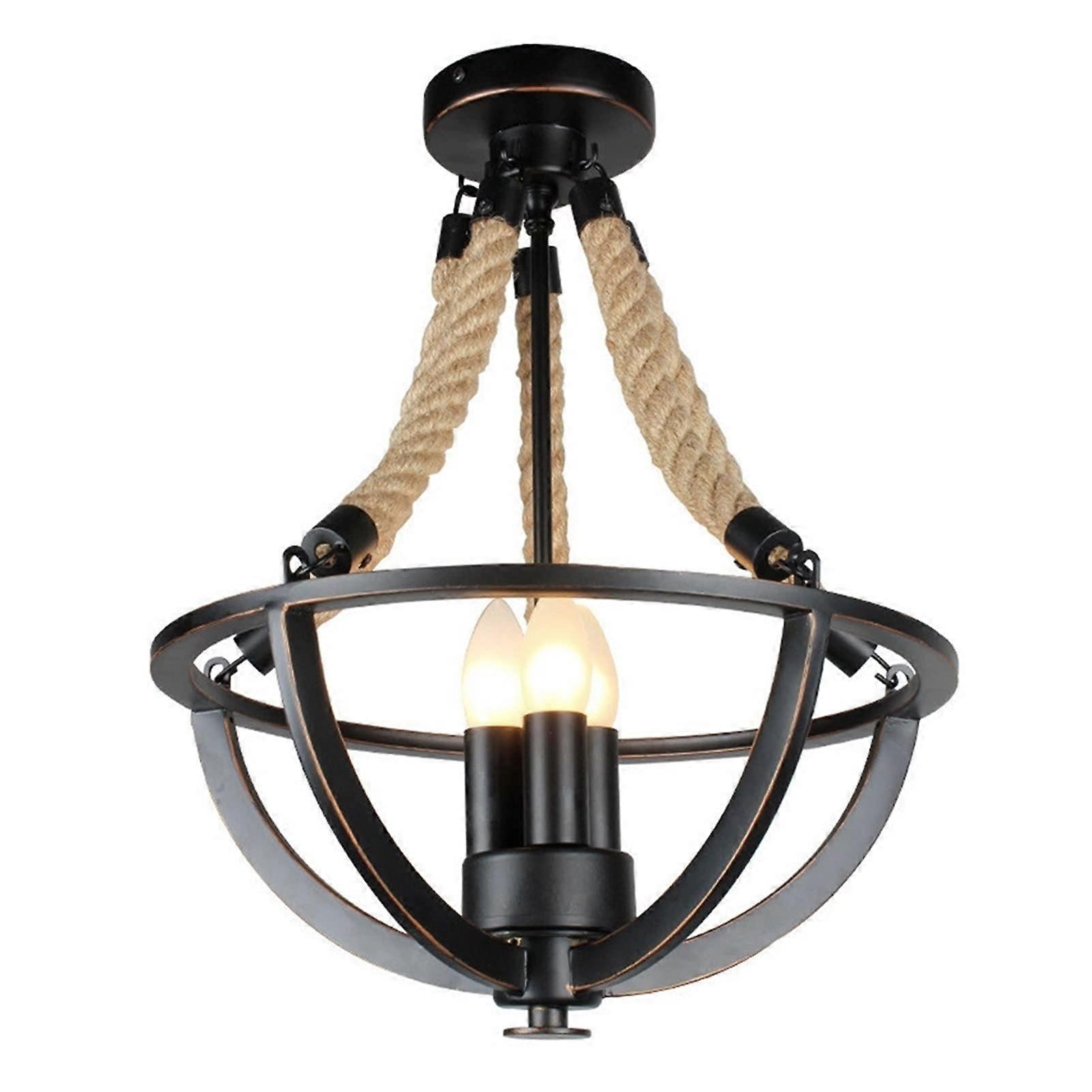 Modern Farmhouse Chandelier Light Fixture with Adjustable Height, Rustic Pendant for Dining Room