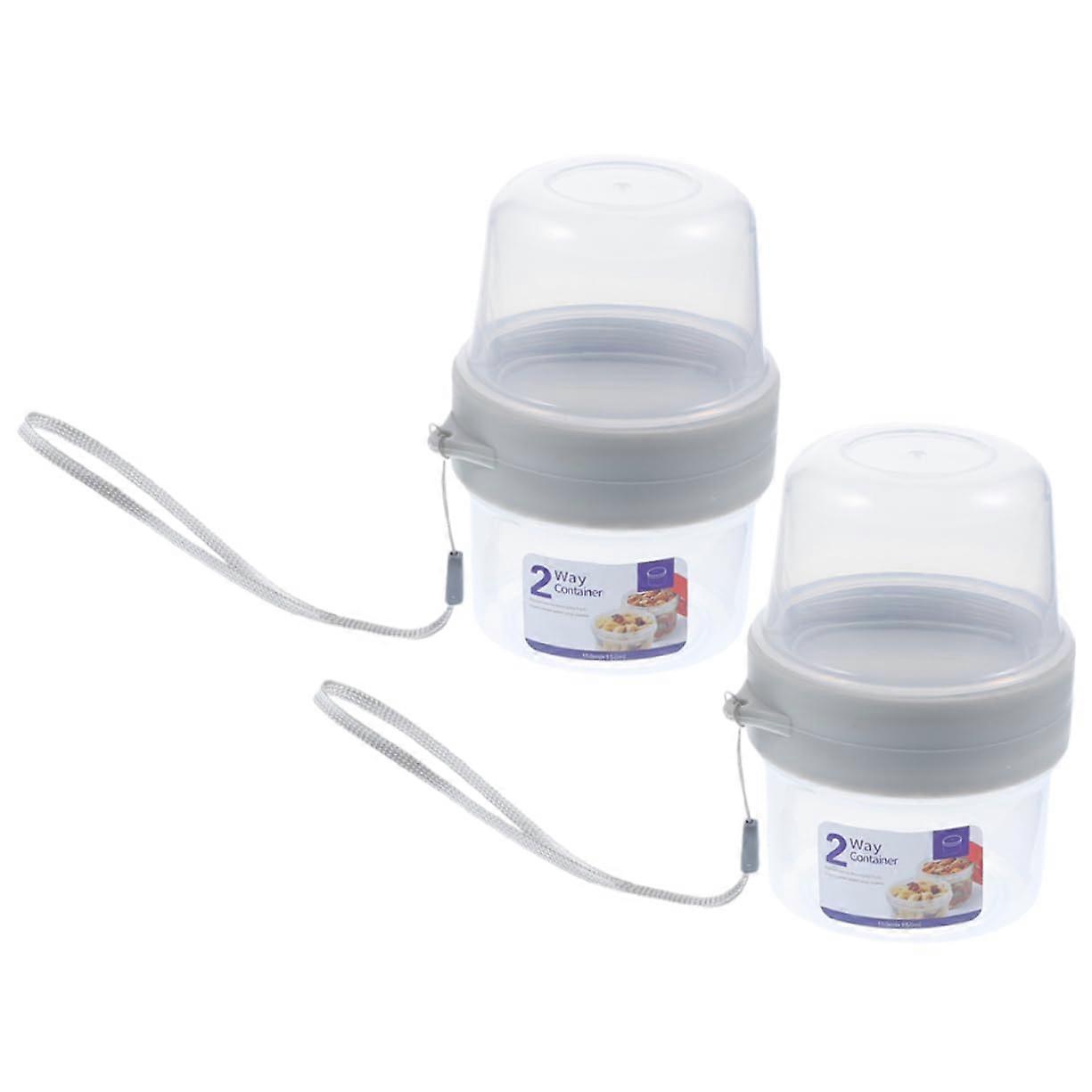 Meal Prep Containers with Airtight Lid, BPA  Double Layer Snack Cups for Fruit and Yogurt