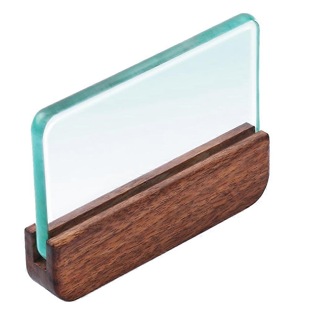 Glass Slicker for Burnishing Leather with Walnut Handle Glass Leather Edge Burnisher Block Smoothing Tool