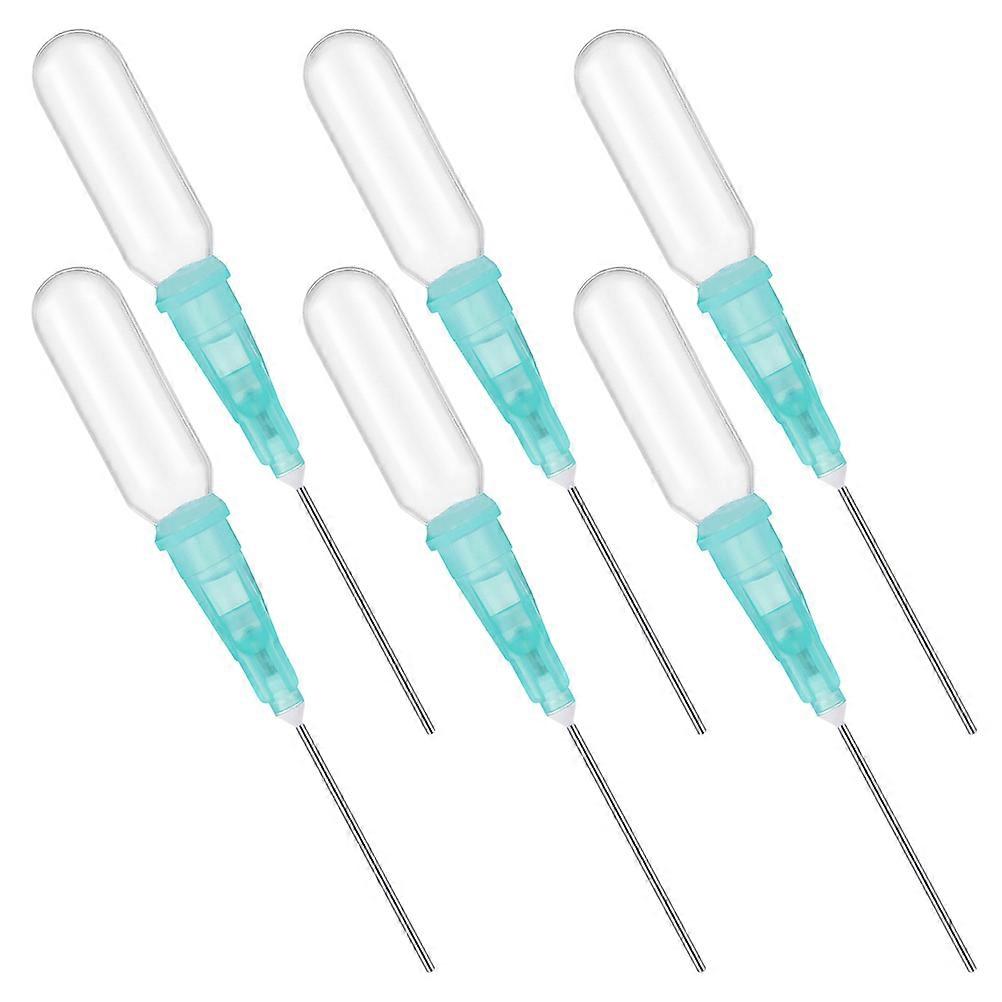 6pcs Needle Oiler Bottles for Liquid Transfer Multi Use Plastic Droppers for Oils and Perfumes 3ml