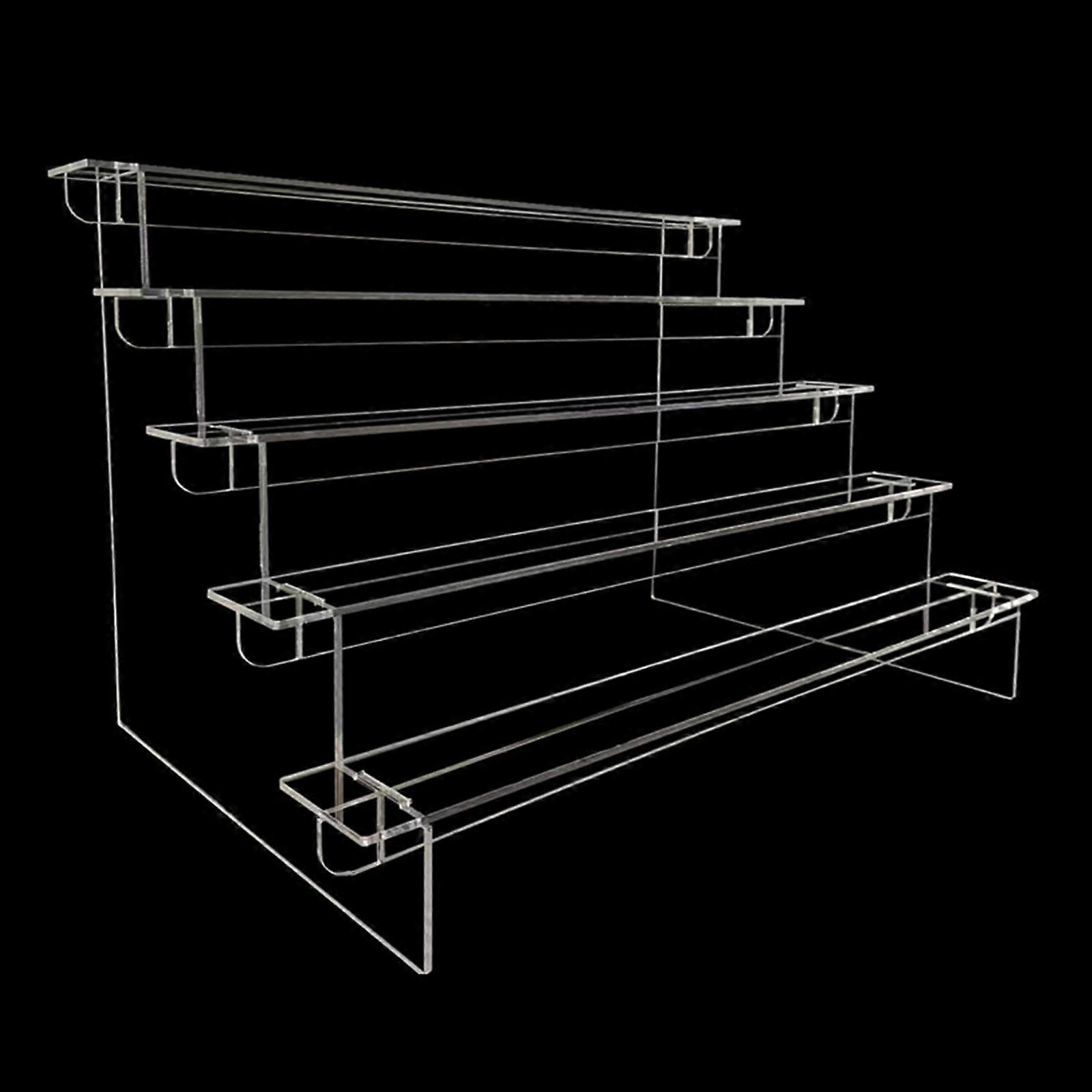 Acrylic Display Stand Clear Display Shelf 1-5 Tiers for Desserts and Figurines Display with Clear Visibility Multicolor