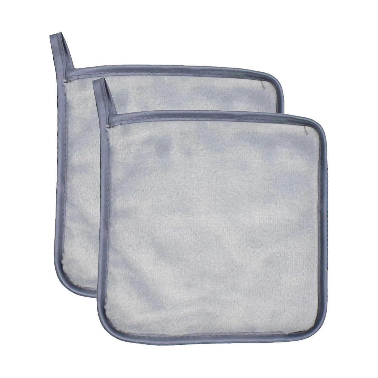 2 Pack Reusable Makeup Remover Cloth Soft Microfiber Face Washcloth for Gentle EcoFriendly Cleansing