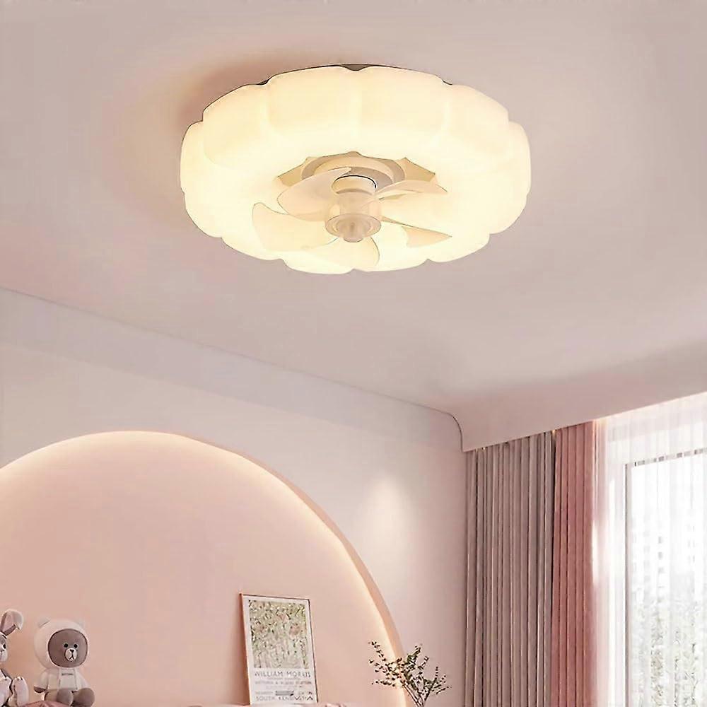 Ceiling Fan with Light Remote Control LED Dimmable 6 Speed Levels Summer Winter Reverse Ceiling Lamp with Fan