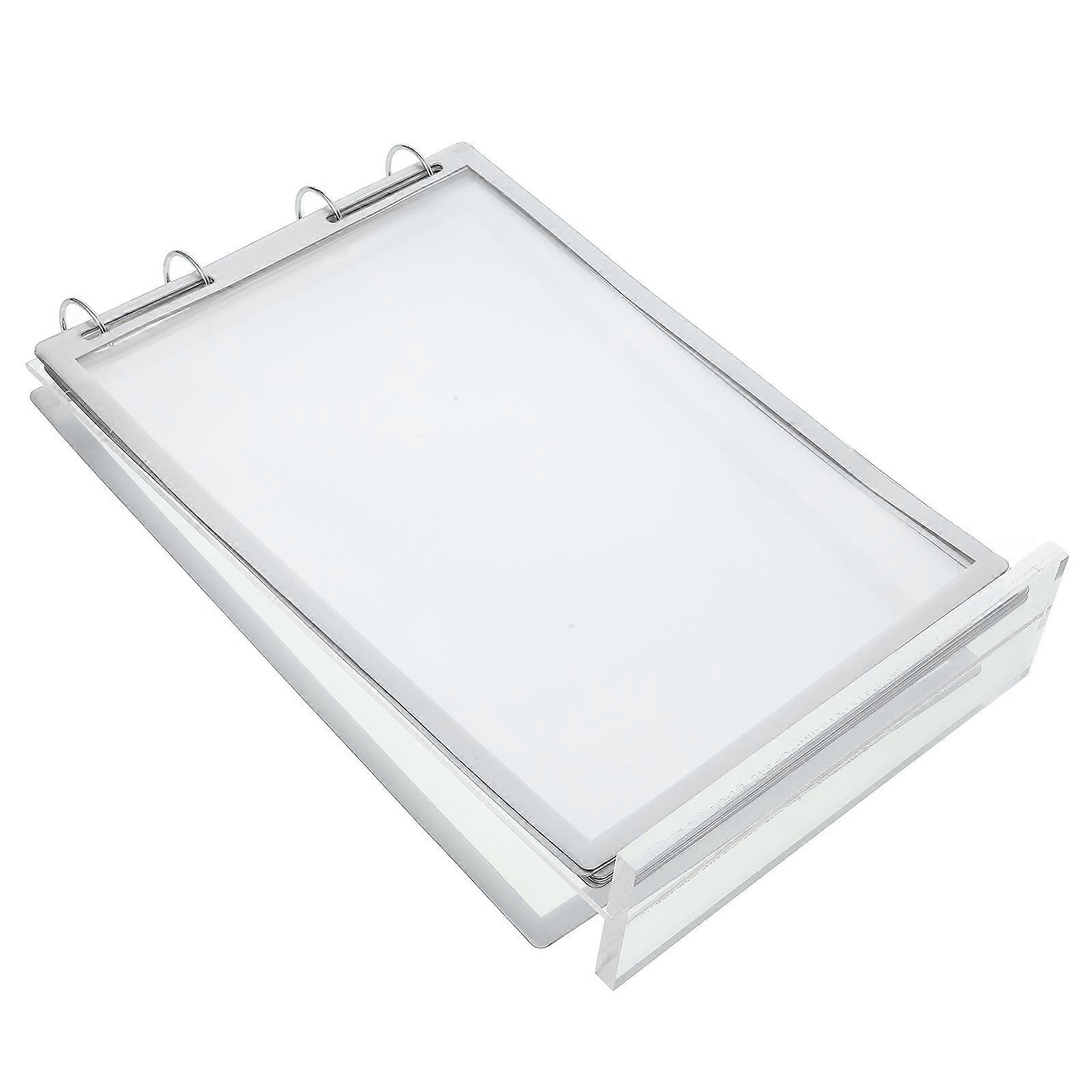 Clear Acrylic Menu Holder for Storage Use 2Pcs Table Sign Display Stands