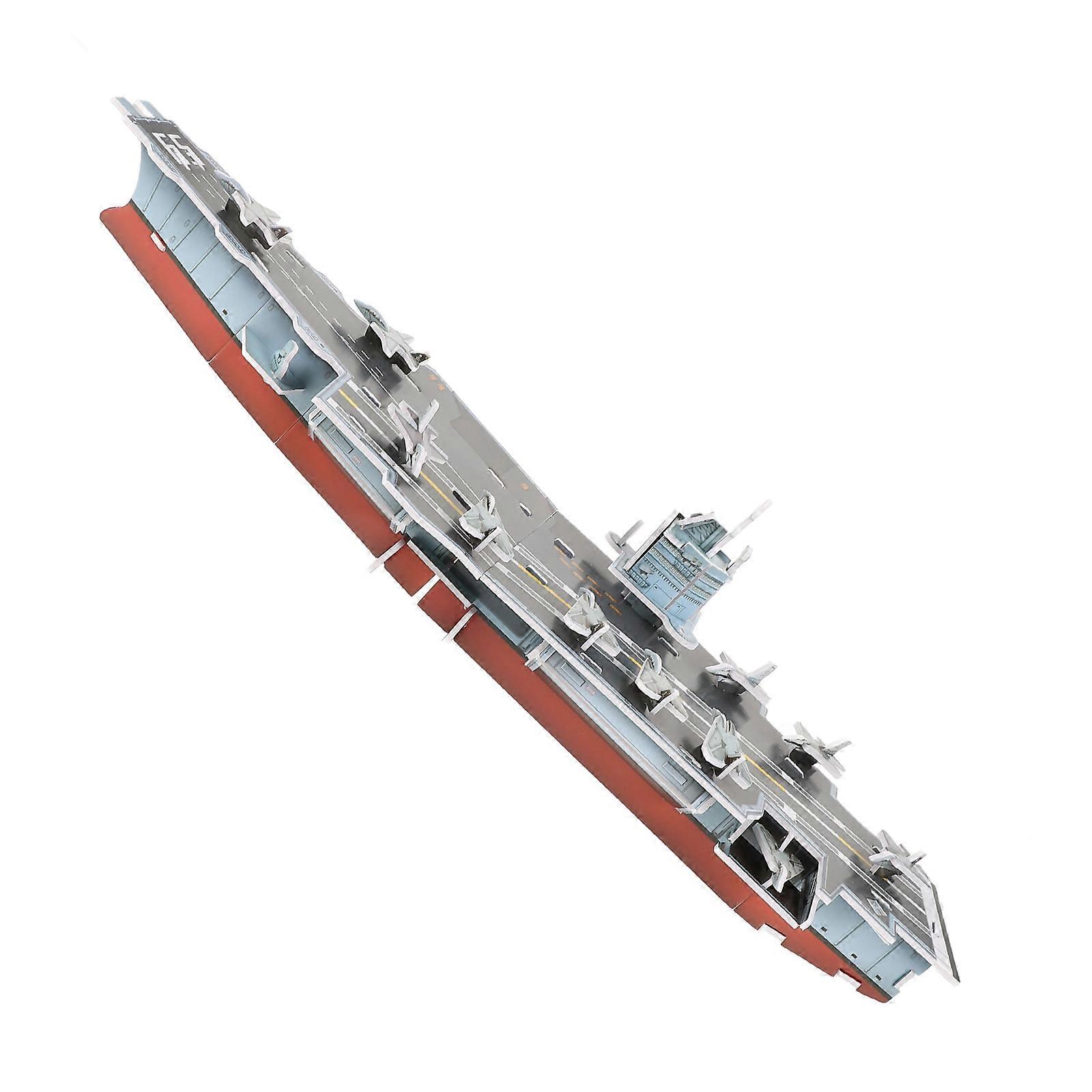 Aircraft Carrier Toy Model for Kids Playing with 3D Puzzle Kits