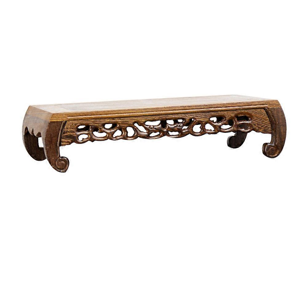 Rectangular Wooden Display Stand for Vase and Fishbowl 2Pcs