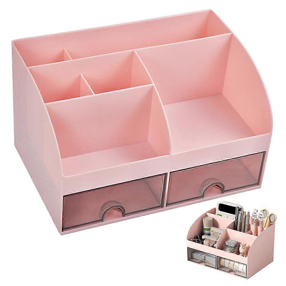 Tabletop Organizer Drawer Type Storage Box for Home 3Pcs Pink Organizer