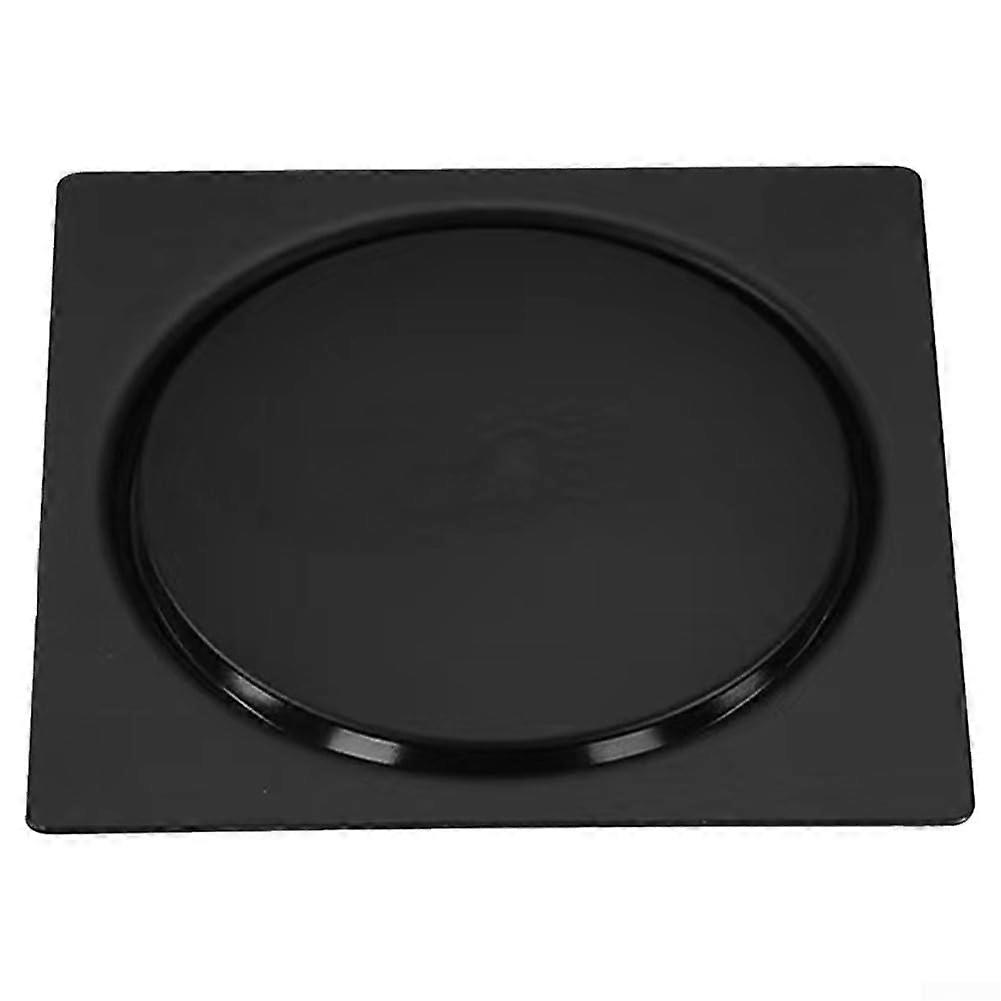Stainless Steel PushType Floor Drain With Deodorant Function 10x10cm Large Drainage For Bathroom Kitchen Shower Black