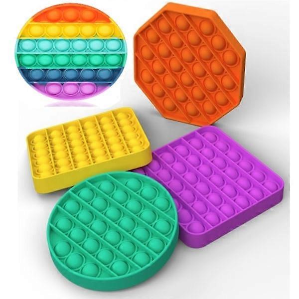 Pop It Fidget Toy - Multiple Colors & Models! - Black Oktogon - Black Oktogon - Black