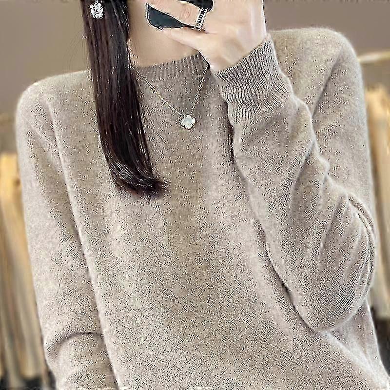 Cashmere uldstriktrøje til kvinder - Blød pullover til efterår og vinter