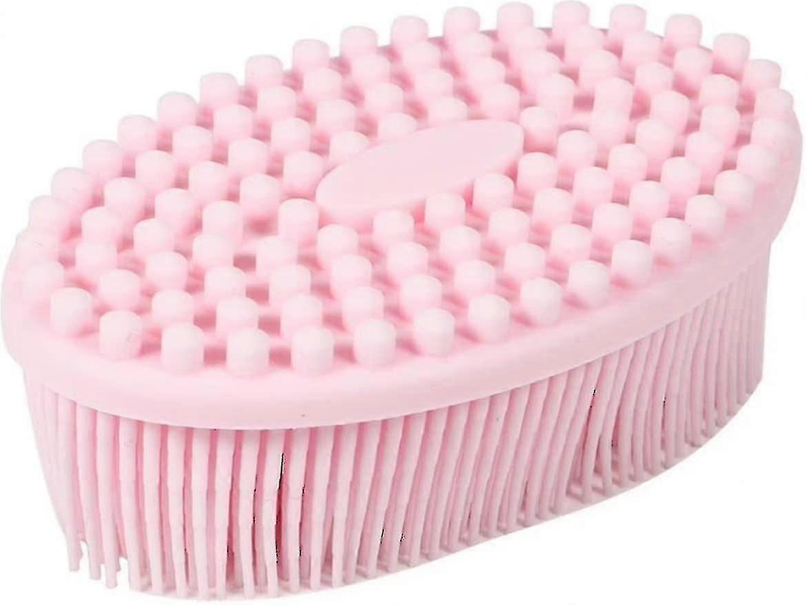 Silicone Bath & Shower Exfoliating Brush, For Face & Body Cleansing