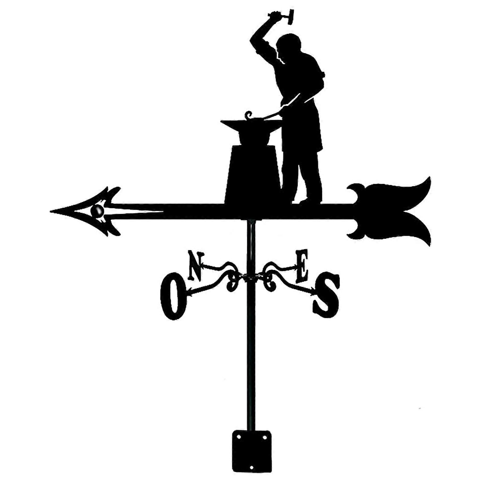 Decorative Metal Weather Vane with RustResistant Coating for Garden Yard Patio Wind Direction