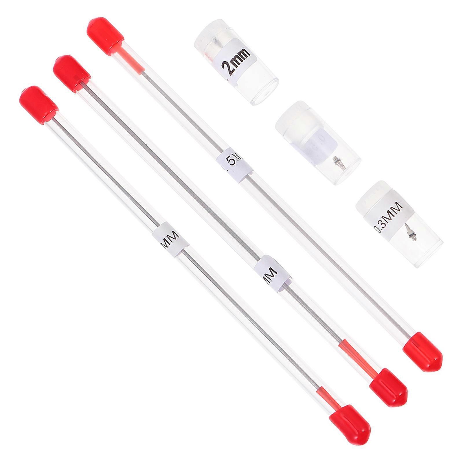 Replacement Airbrush Needle Nozzle Set for Painting Use with 6Pcs Caps