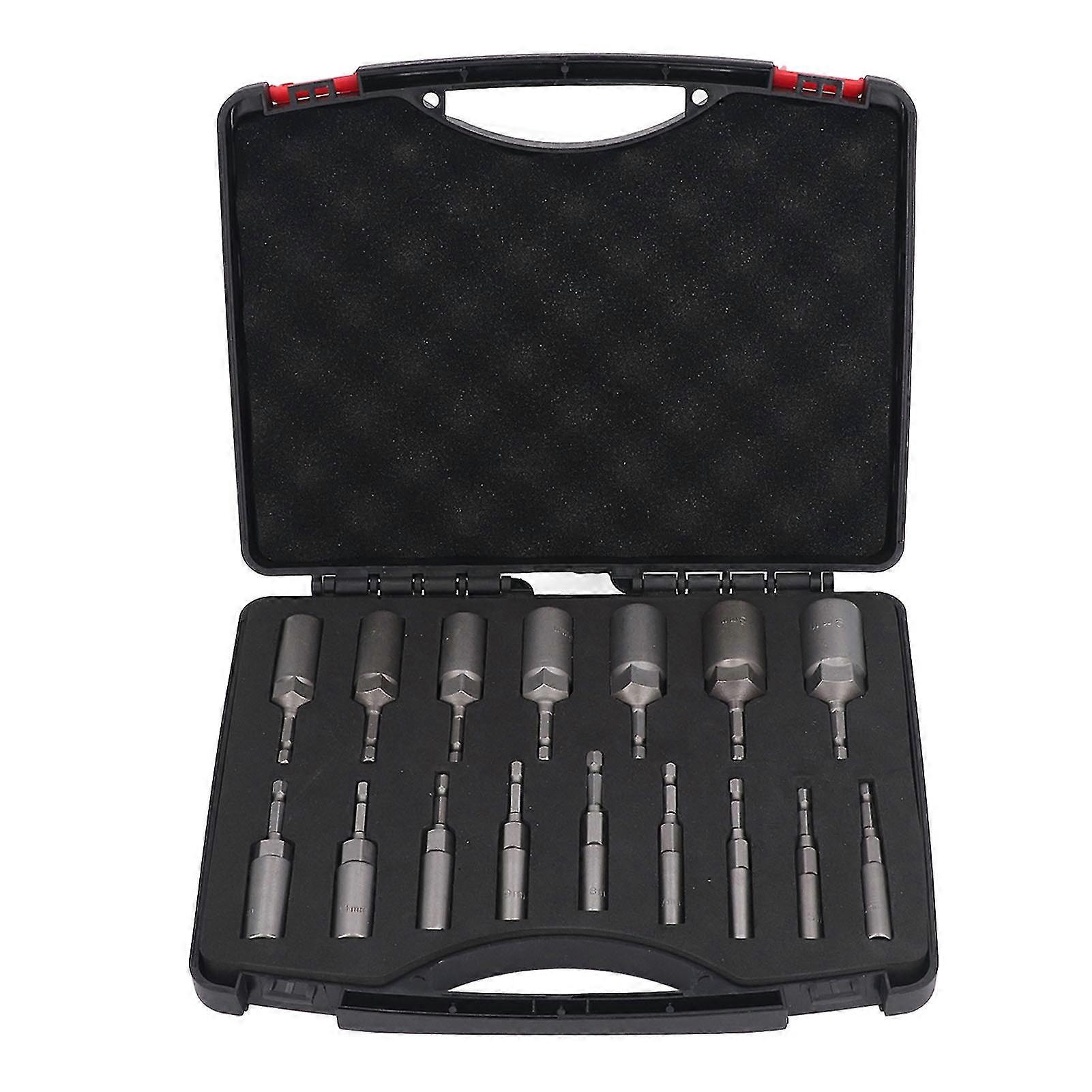 16PCS Socket Adapter Assortment Hex Shank Deep Socket Set for Impact Wrench Driver Electric Drill 26s