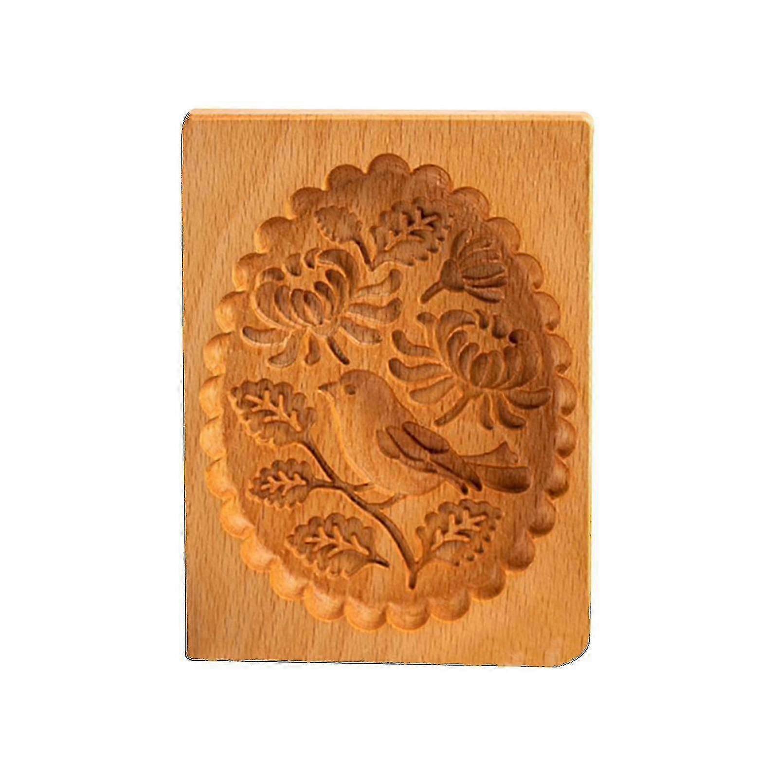 Practical DIY Carved Wood Biscuit Molding Tool for Kitchen Baking 25-26