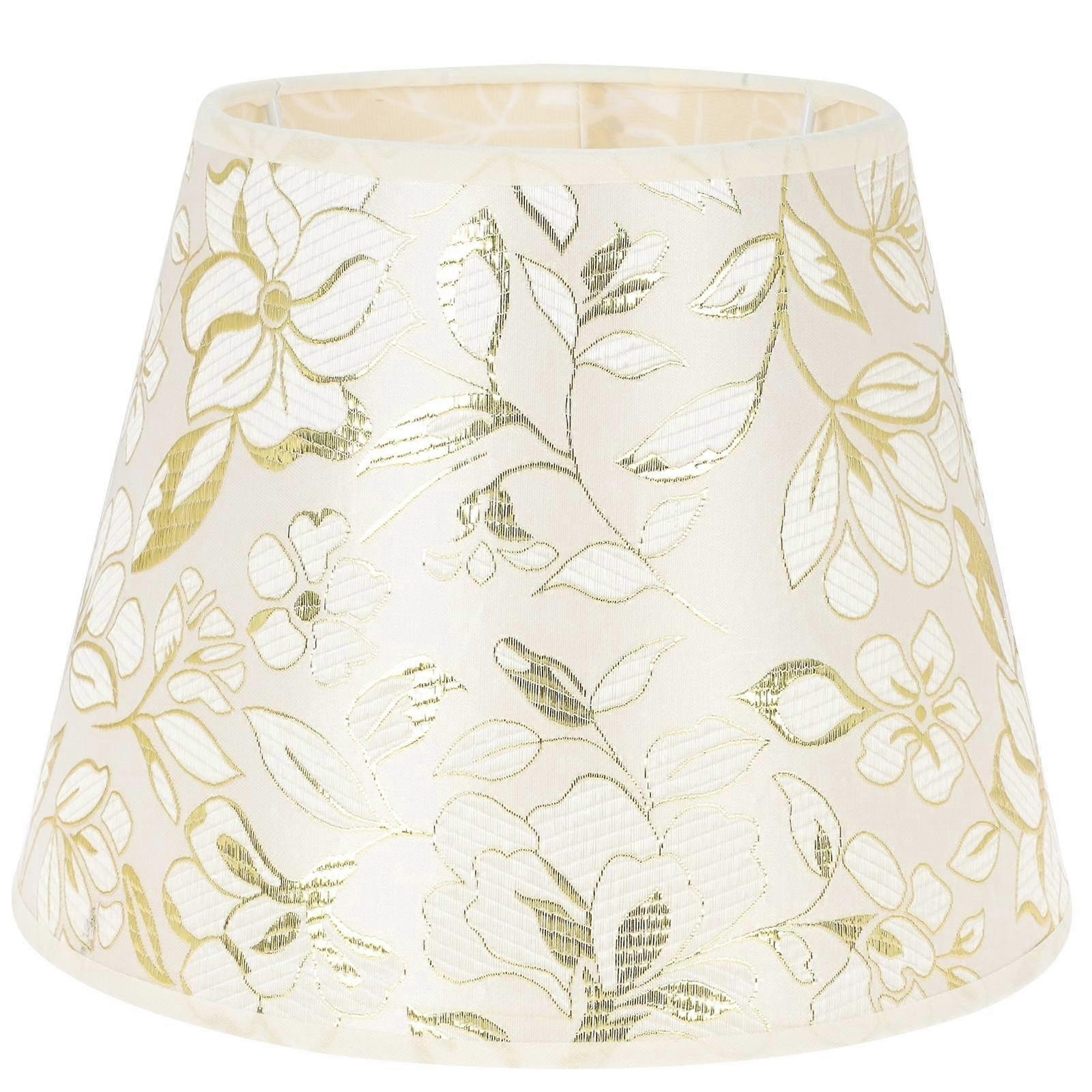 Fabric Lamp Shade for Table Lamp Drum Shape Yellow Cover