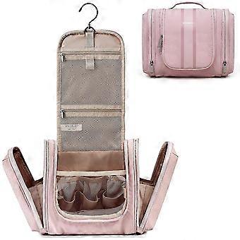 Nécessaire de viagem feminina rosa tamanho médio, resistente à água, 26-27 polegadas.