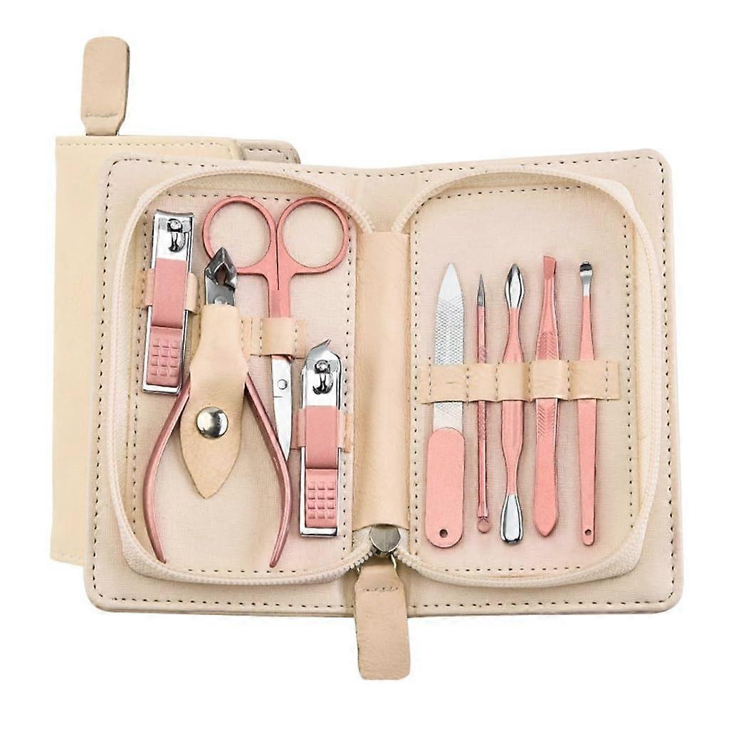 Stainless Steel Nail Clipper Set with Precise Sharp Blades, 9pcs Manicure and Pedicure Kit