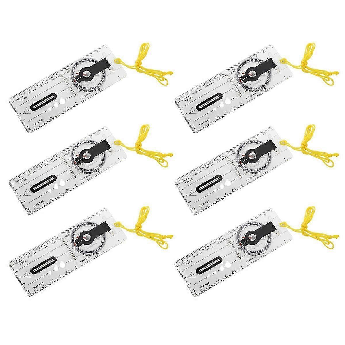 Sammenklappelig navigation camping bundplade kompas lineal kort