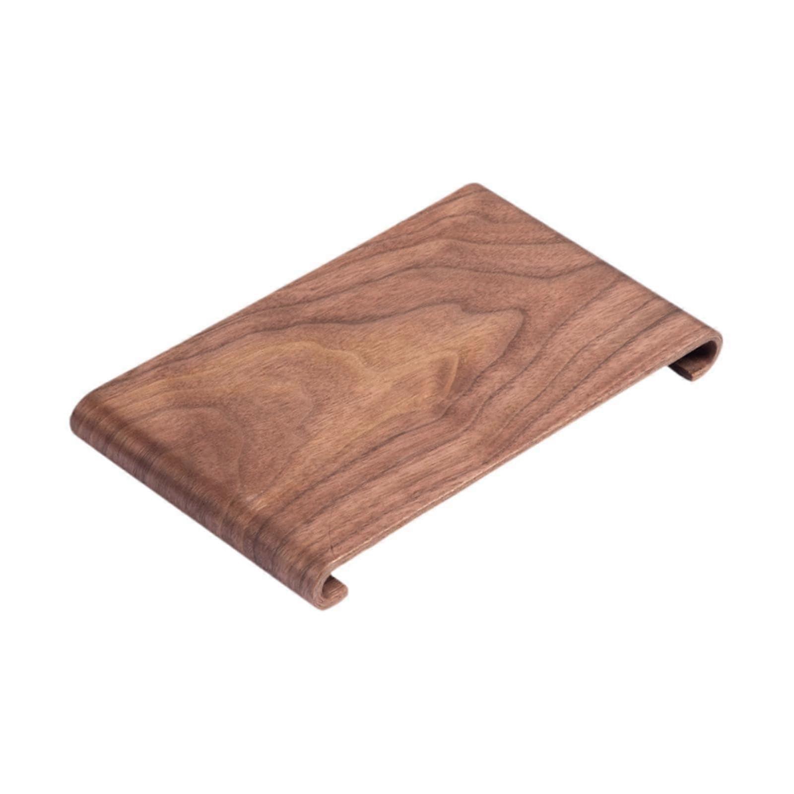 Wooden Tea Tray Handcrafted Walnut Rectangular Kungfu Tea Serving Tray with Elegant Polished Finish