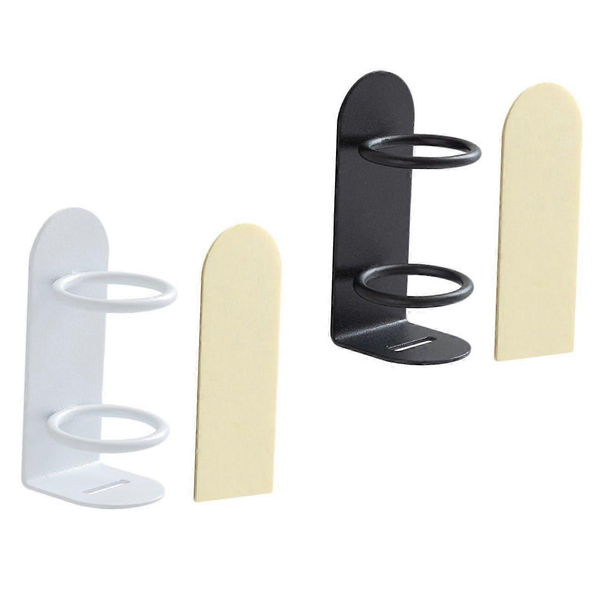 2PCS Wall Mounted Electric Toothbrush Holder Rack Bathroom Organizer Punch SpaceSaving White