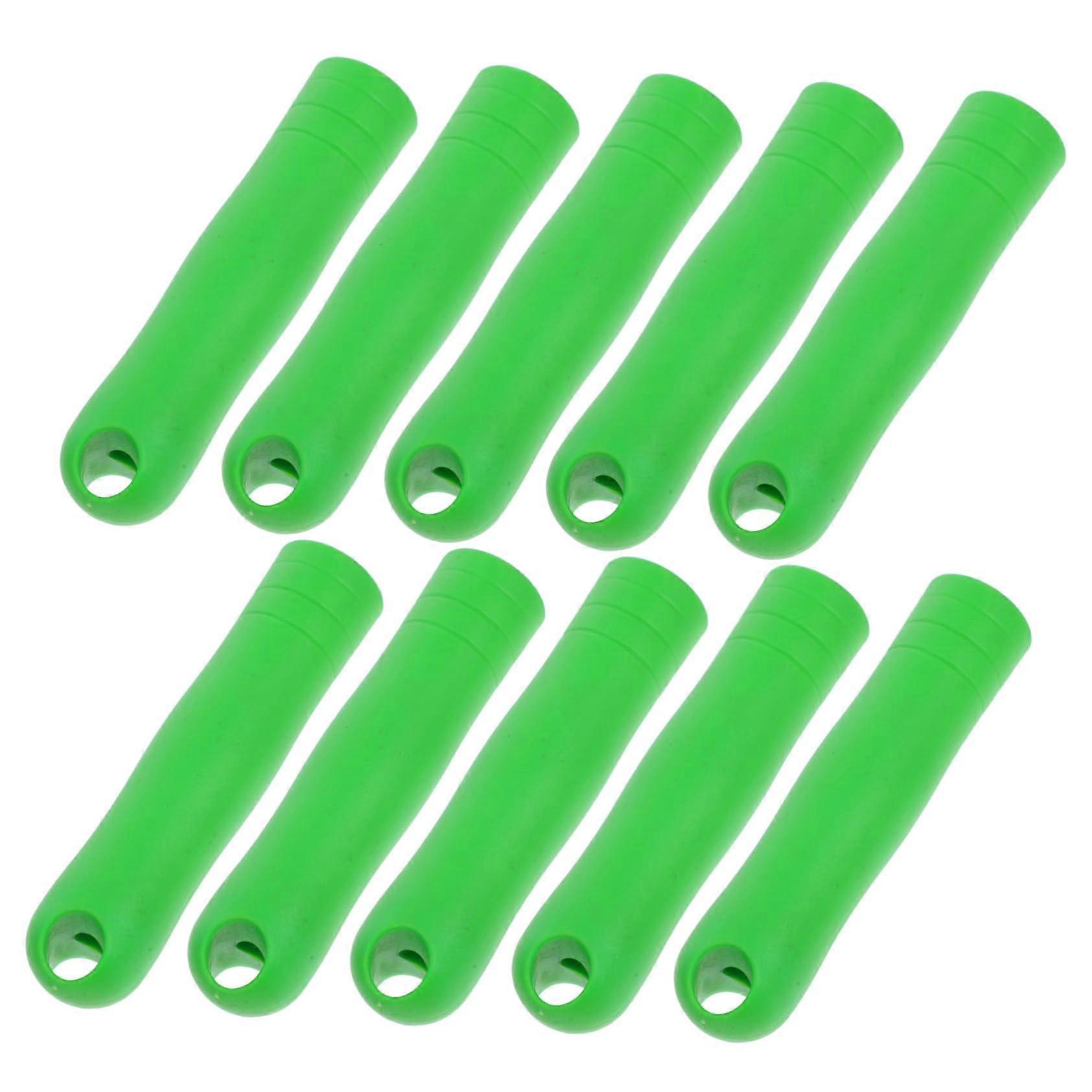 10pcs Sturdy Plastic Mop Handle Replacement with Threaded Tips and Secure Connector for Floor Cleaning