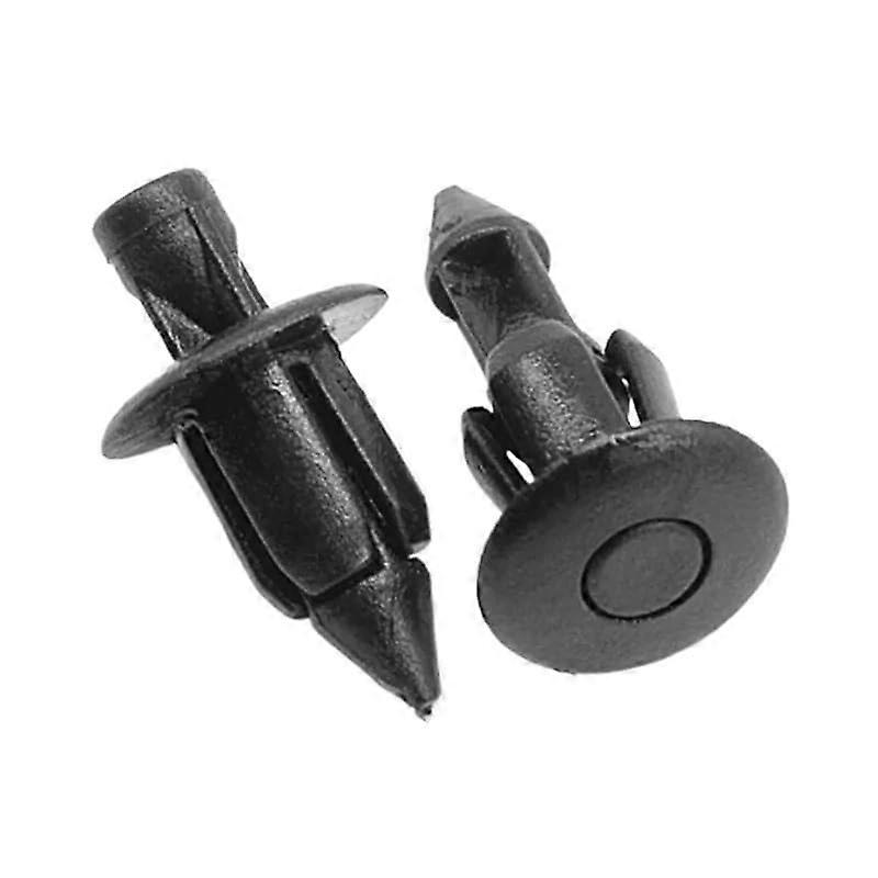 20pcs 6mm Black Motorcycle Fairing Clips Body Panel Fasteners Durable PushFit Easy Install