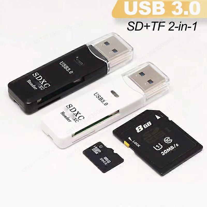 USB 3.0 Card Reader SD TF Card Multifunctional 2 in 1 Card Reader Suitable for PC Laptops