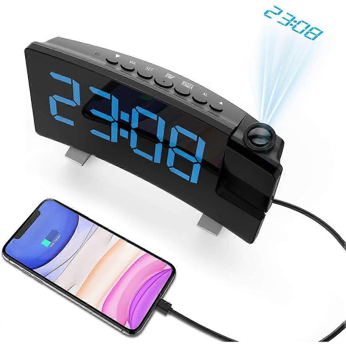 LED Digital Alarm Clock, Bedside Clock, Full Range Brightness, Dimmer Switch