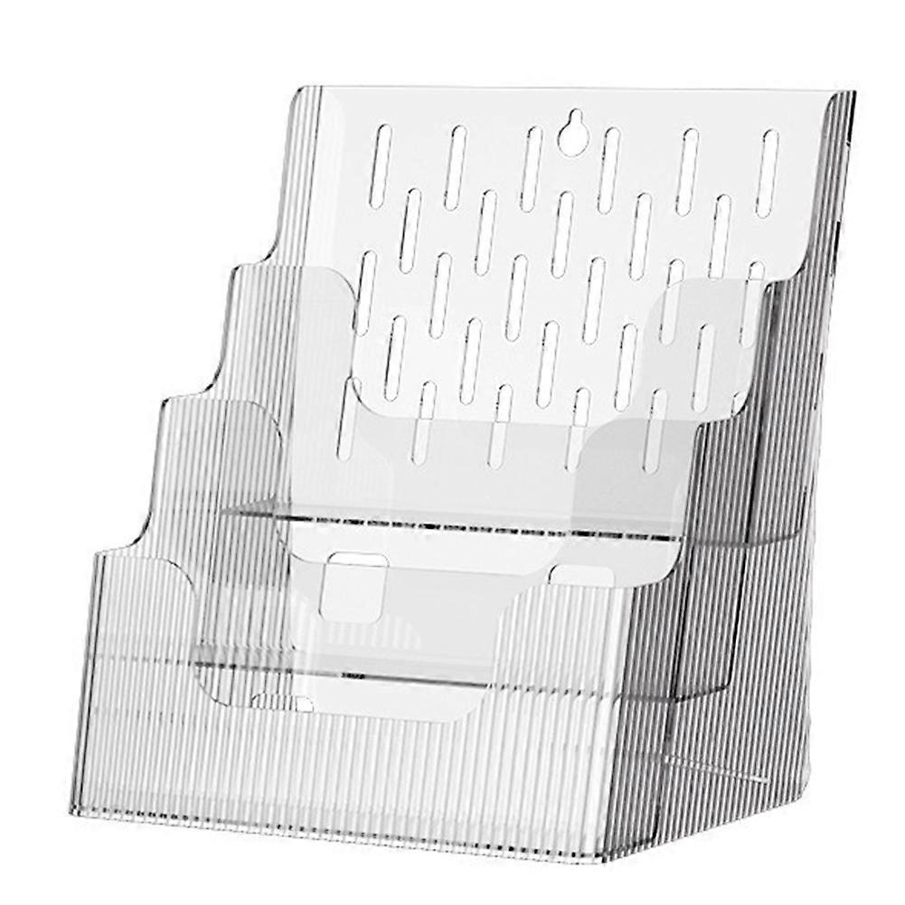 A4 File Display Clear Storage Box A4 Single Layer File Sorter White
