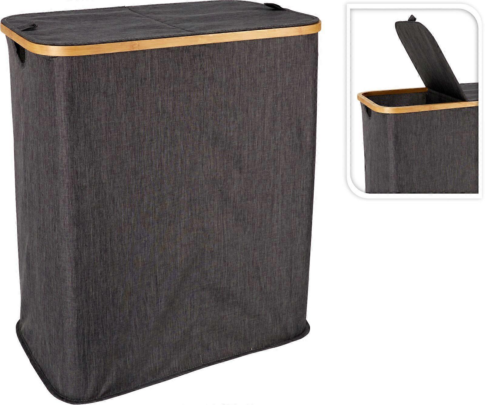 Tvättkorg Svart Textil