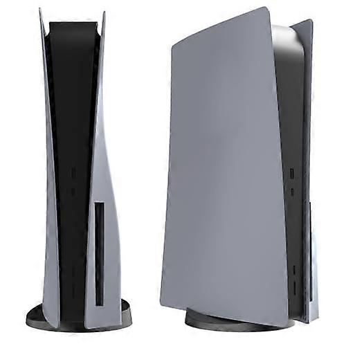 Gray ABS Replacement Faceplate for Disc Version PS5 Console, Waterproof Dustproof Protective Cover