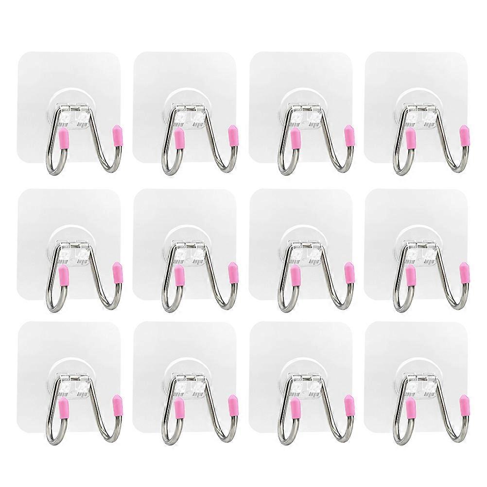 Dual Head Wall Hook Self Adhesive Hooks for Storage Use 24Pcs Multi