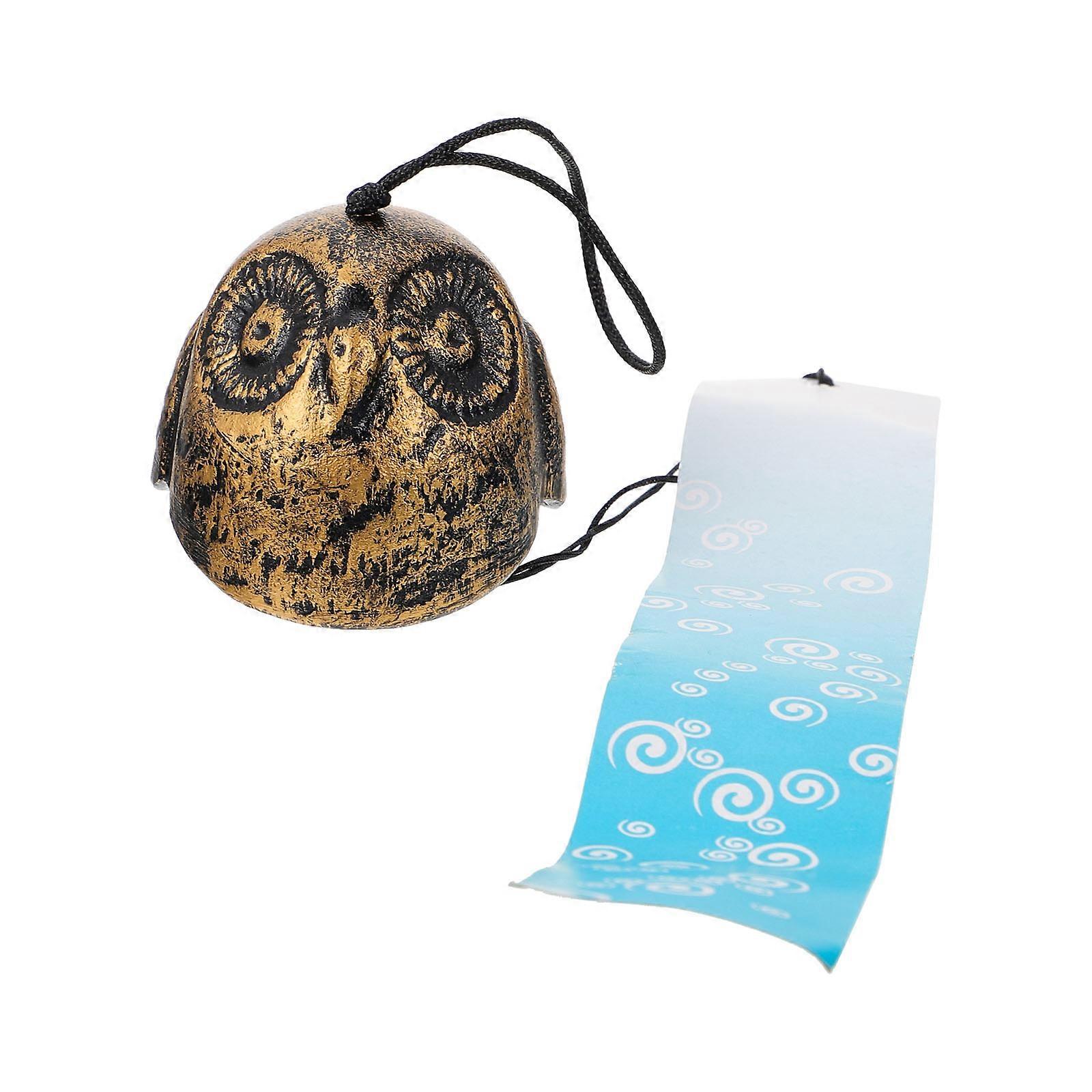Owl Shaped Decorative Wind Chime for Temple Pendant 1Pcs