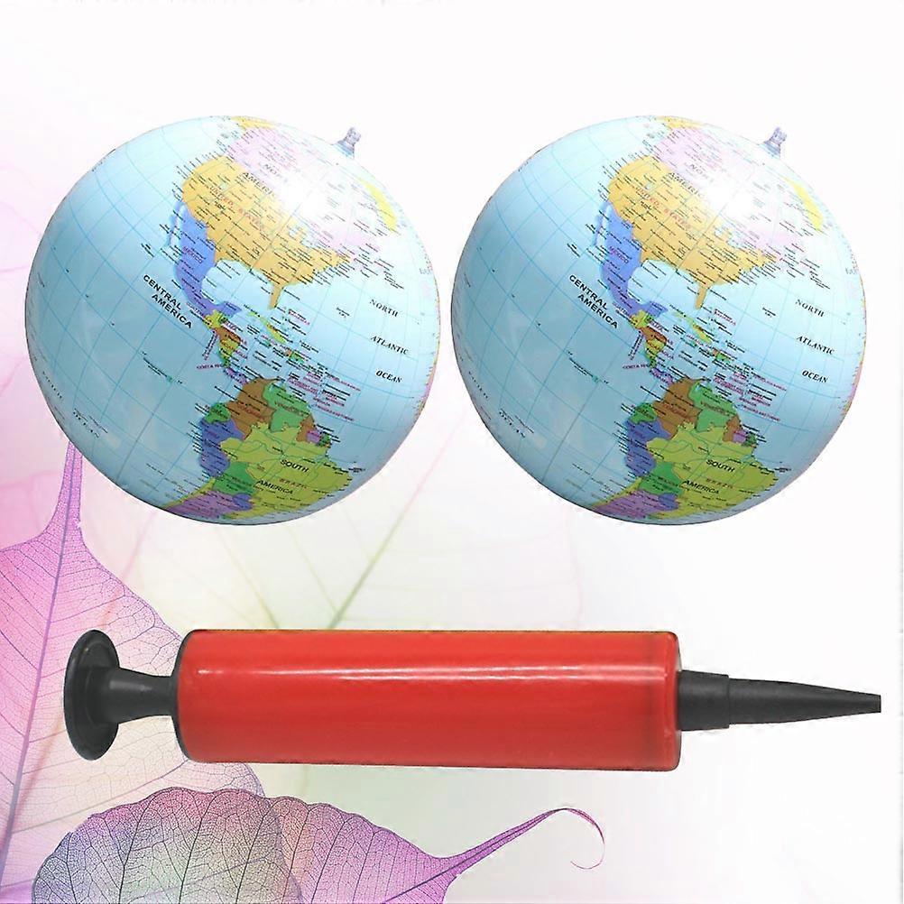 Educational Bounce Globe Ball for Playing Use 1Set Set with Map Print