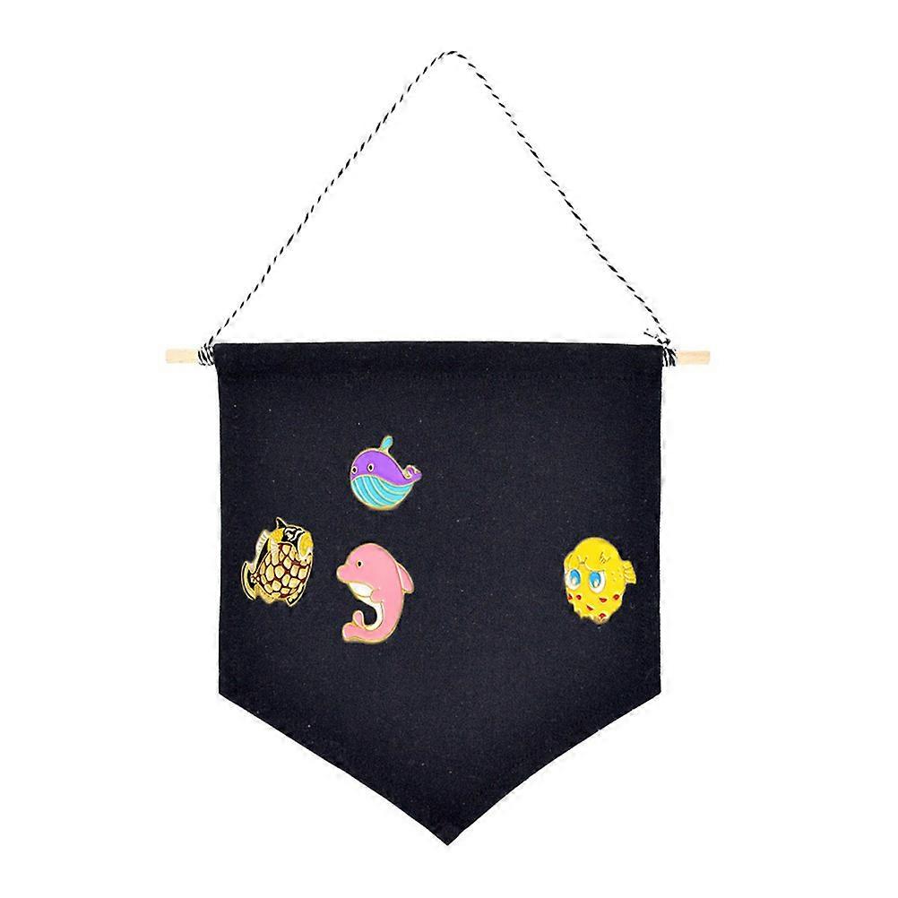 Wall Display Banner for Organizing Pins with 2Pcs Set Black