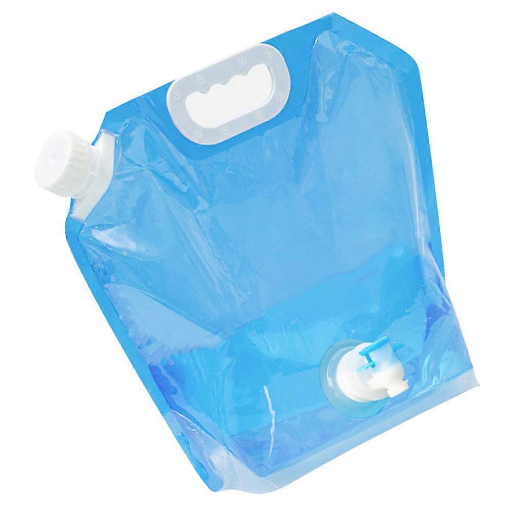 Camping Water Bag Collapsible Water Container for Storage Use 5L Blue