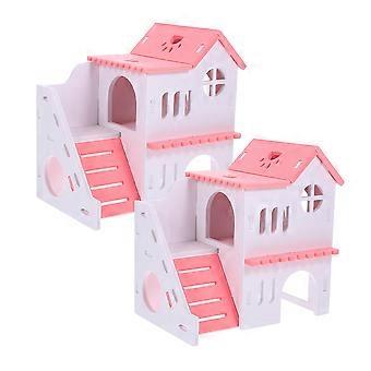 Kleintier-Habitat Villa Meerschweinchenversteck mit Rampe 2-teilig aus robustem PVC