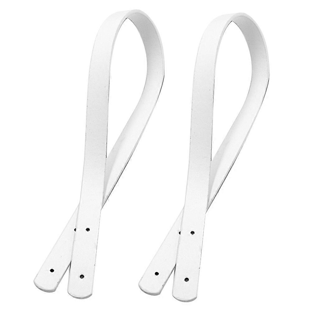 Strap for Tote Bag Use with 2Pcs White PU Handles