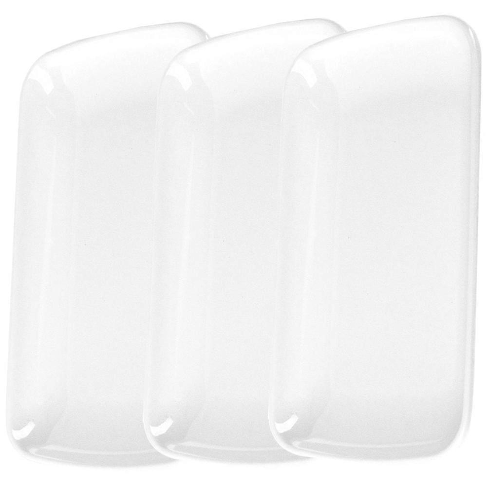 Small Plates Rectangular Plate for Serving 3Pcs Breakfast Or Pastry Use