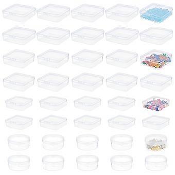40 contenitori per giochi da tavolo con coperchio, scatole trasparenti multiformato per giochi di dadi e gettoni