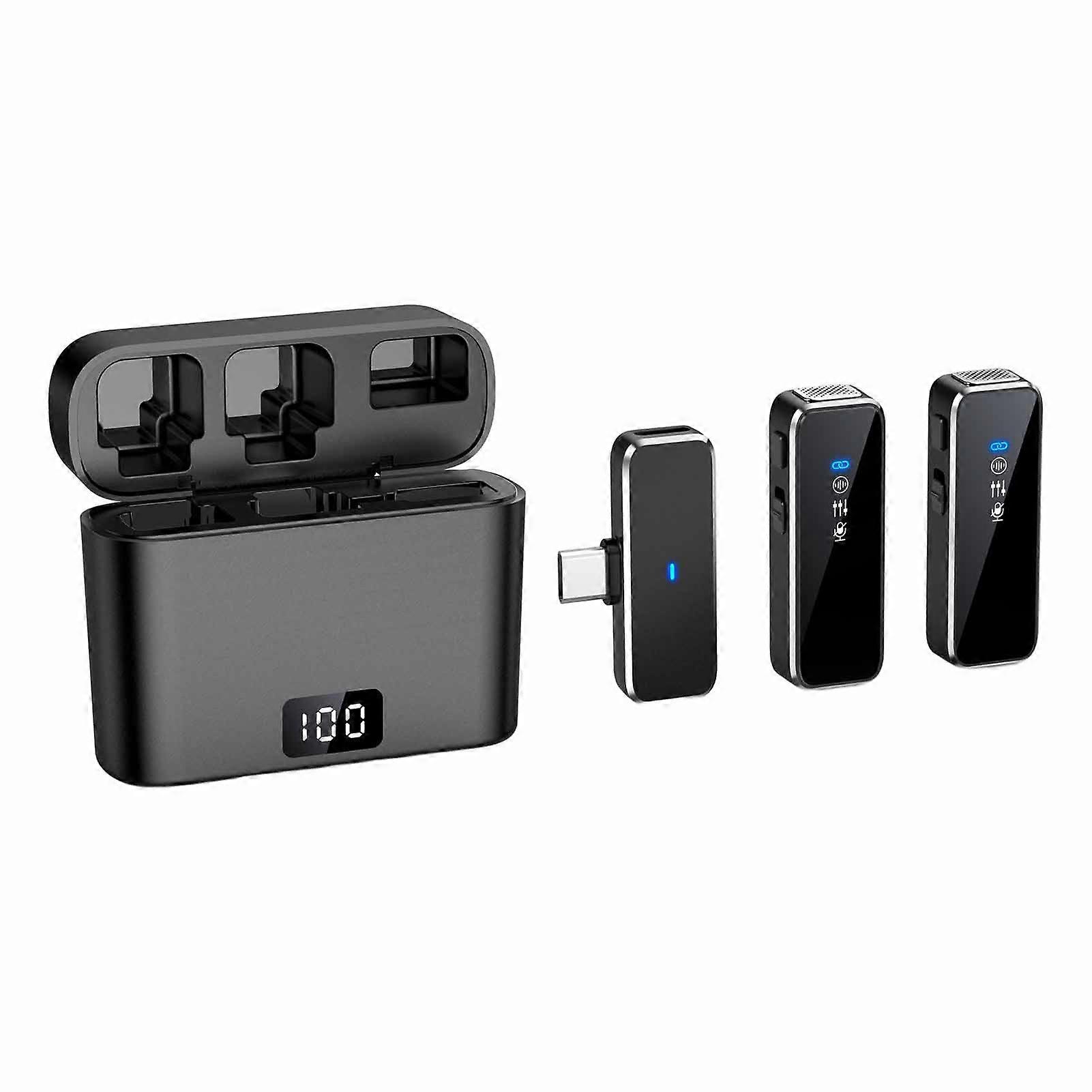 Wireless Lavalier Mic System - Noise Reduction for Video Recording & Interview
