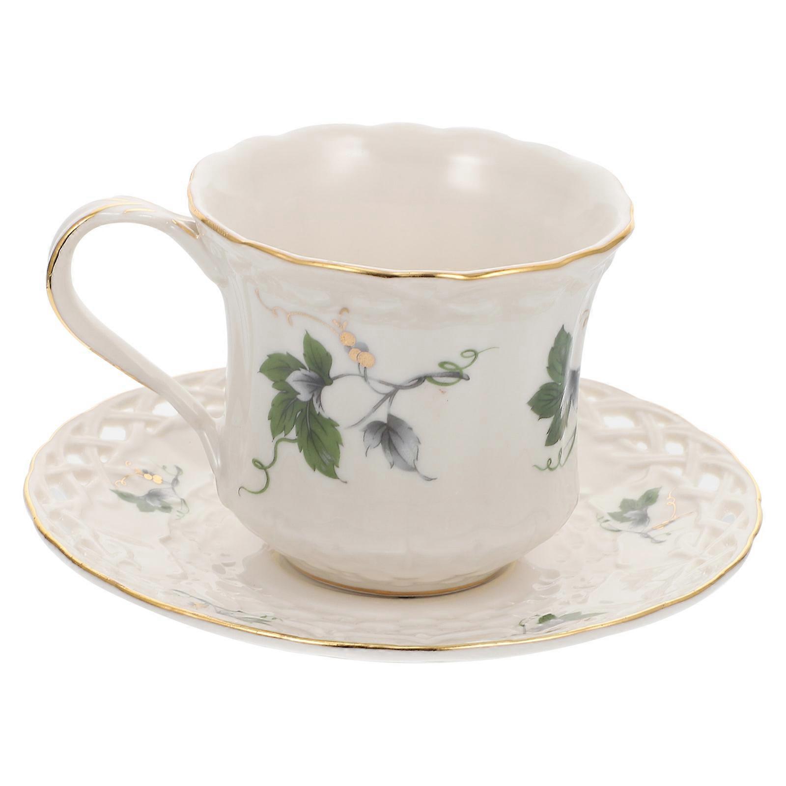 Ceramic Drinking Cup Set Restaurant Round Shape 1Set