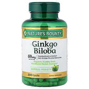 Nature's Bounty, Ginkgo Biloba, 30 mg, 200 Kapsułki