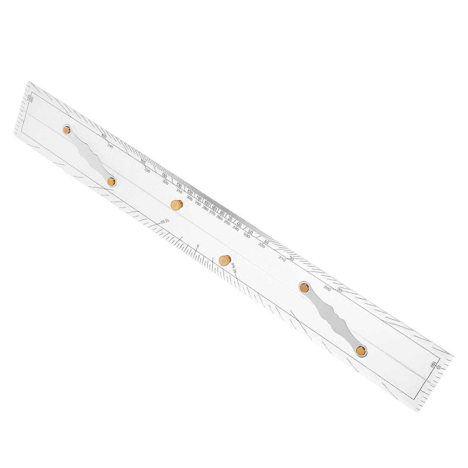 Acrylic Parallel Ruler for Coastal Piloting Drafting Tool 5Pcs Transparent