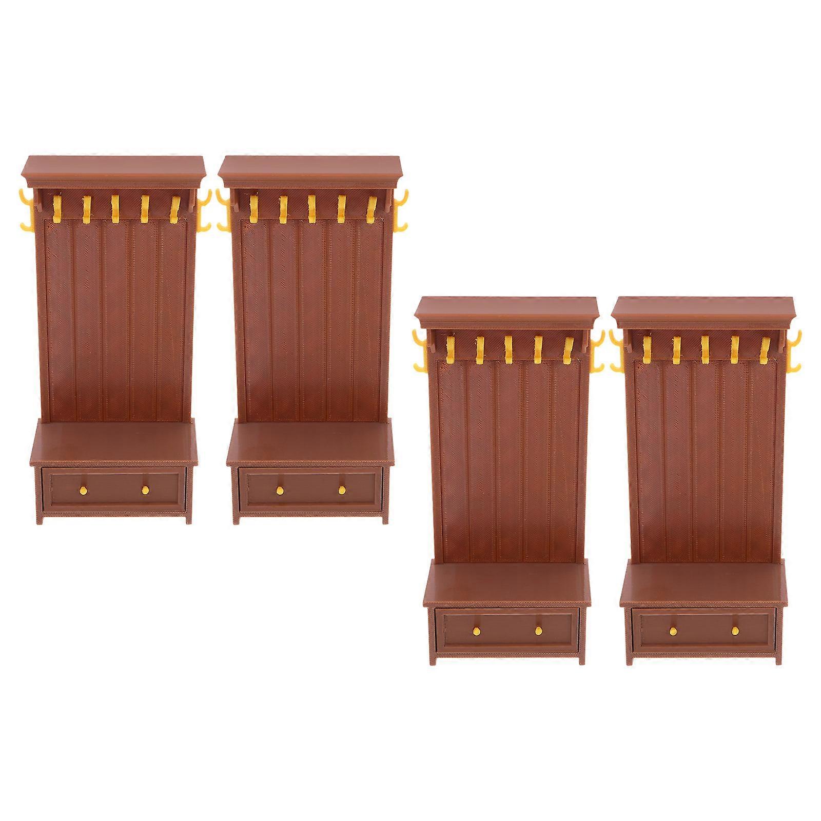 Dollhouse Mini Bookcase Storage Shelves for Tiny House 8Pcs Set