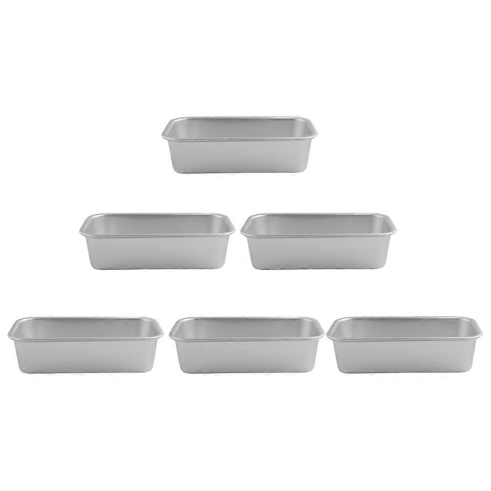 6Pcs Non-Stick Baking Mold for Cake Making Rectangular Toast Boxes