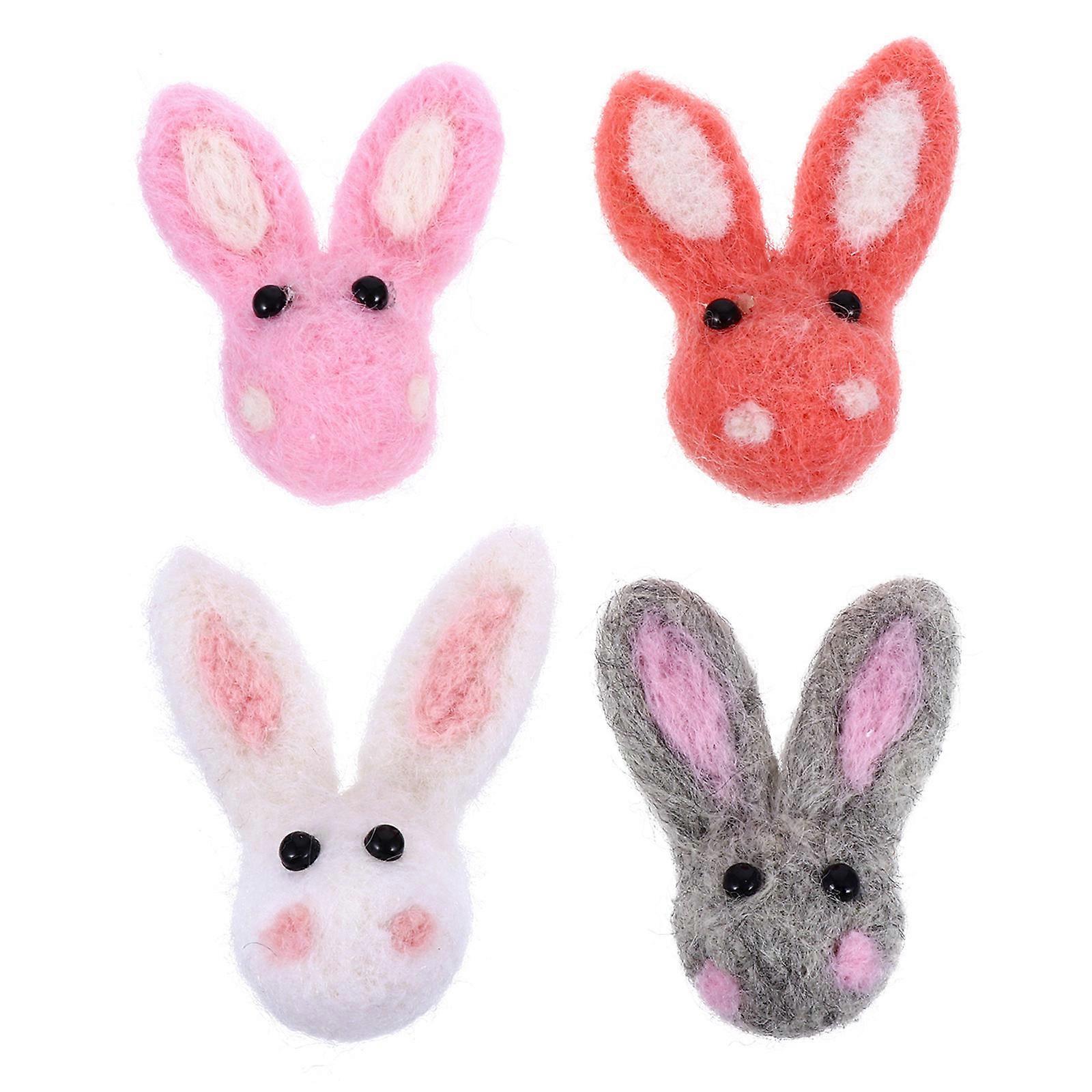 DIY Decoration Felt Rabbits Set with 1Set Easter Wool Felt Assorted