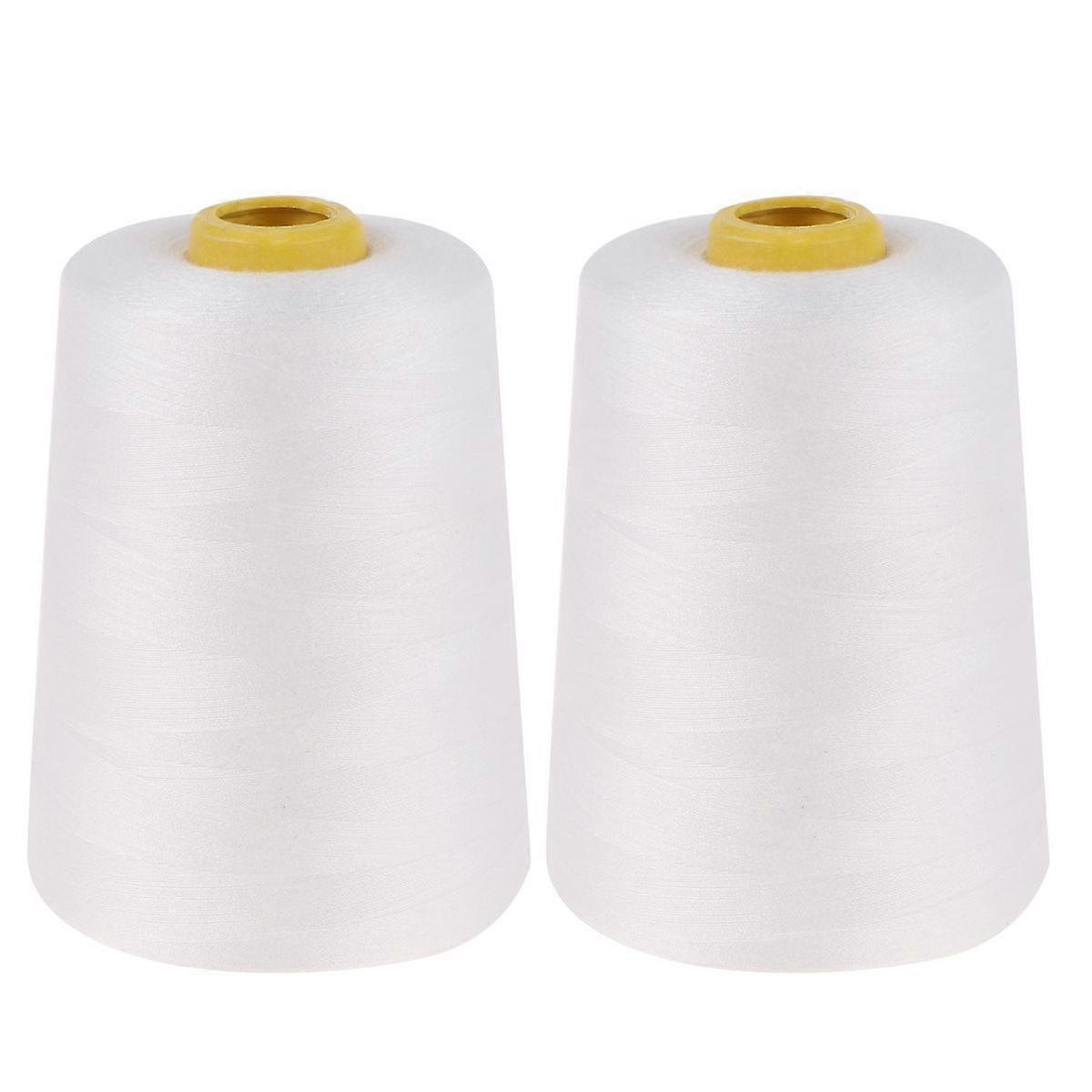 2 Rolls Polyester Sewing Threads High Polyester Threads Wear Resistant Sewing Threads Sewing Machine Tower Thread Sturdy Sewing Machine Accessory for 