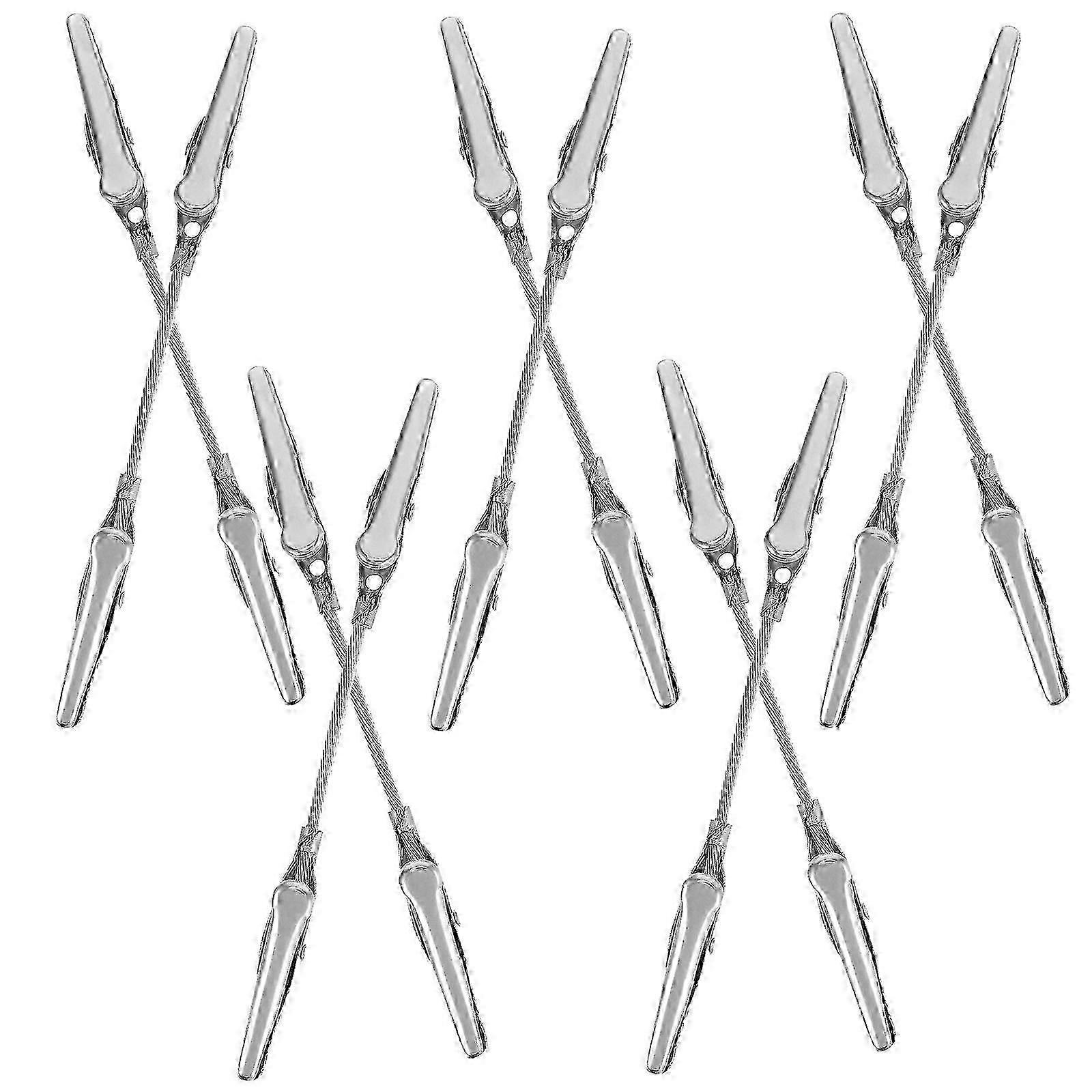 Metal Note Holders Silver Double Head Clip compatible with Note Clipping 10Pcs